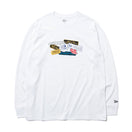 長袖 コットン Tシャツ オールドロゴパッチ ホワイト レギュラーフィット