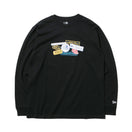 長袖 コットン Tシャツ オールドロゴパッチ ブラック レギュラーフィット