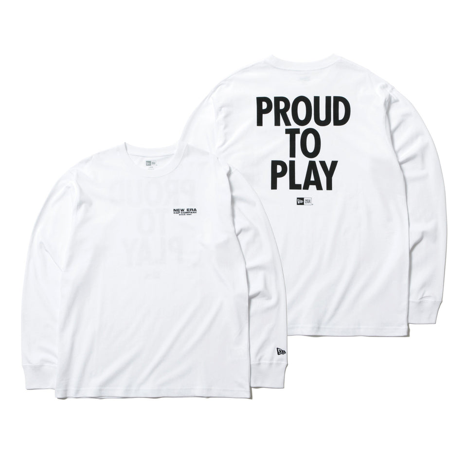 長袖 コットン Tシャツ PROUD TO PLAY ホワイト レギュラーフィット