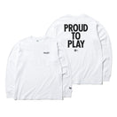 長袖 コットン Tシャツ PROUD TO PLAY ホワイト レギュラーフィット