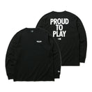 長袖 コットン Tシャツ PROUD TO PLAY ブラック レギュラーフィット