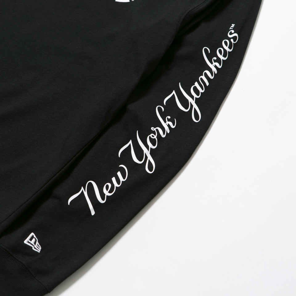 長袖 コットン Tシャツ ニューヨーク・ヤンキース ブラック レギュラーフィット