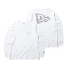 長袖 コットン Tシャツ ドット ホワイト レギュラーフィット