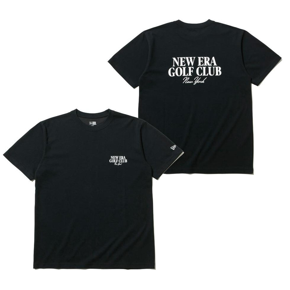 【ゴルフ】 パフォーマンス Tシャツ ニューエラ ゴルフクラブ ブラック × ホワイト レギュラーフィット