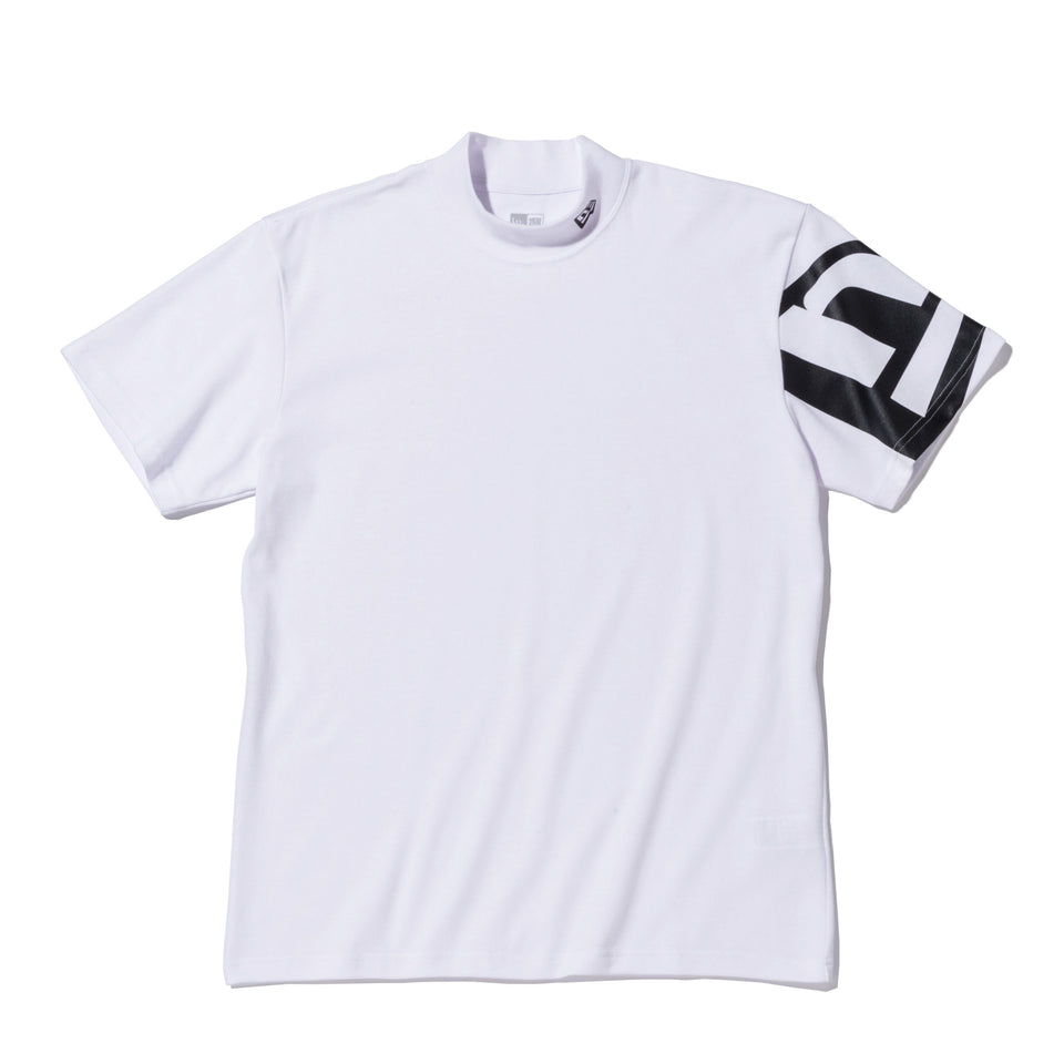 【ゴルフ】 パフォーマンス Tシャツ ミドルネック ホワイト × ブラック レギュラーフィット