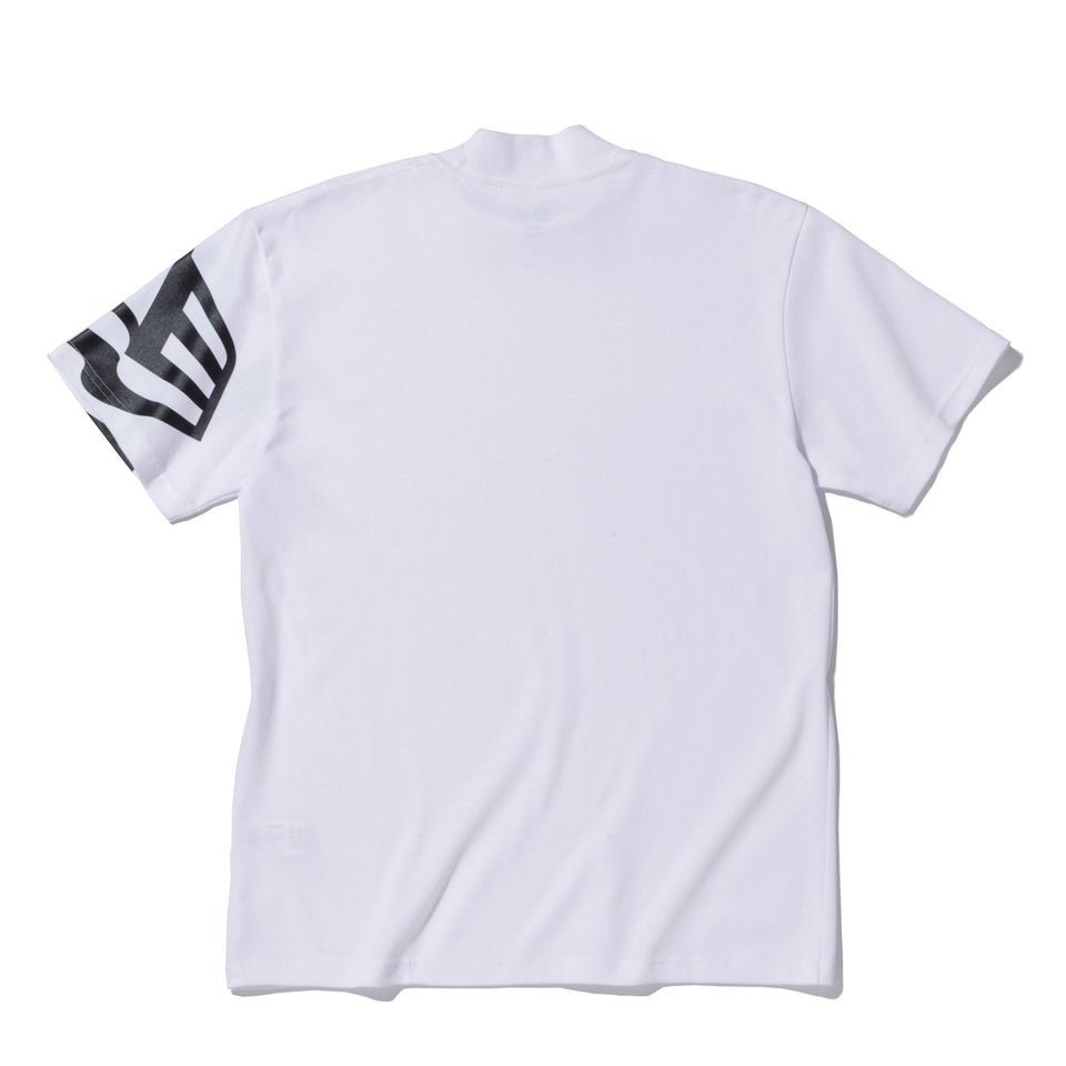 【ゴルフ】 パフォーマンス Tシャツ ミドルネック ホワイト × ブラック レギュラーフィット