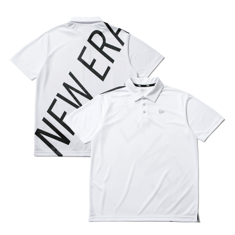 【ゴルフ】 ポロシャツ テックポロ バック NEW ERA ロゴ ホワイト
