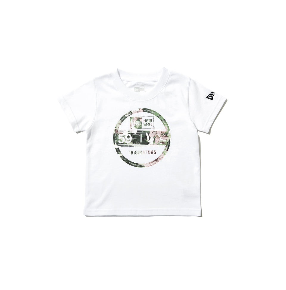 Child コットン Tシャツ ボタニカル バイザーステッカー ホワイト