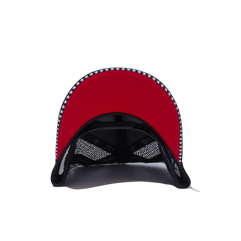 Youth 9FORTY A-frame トラッカー スター ニューヨーク・ヤンキース サンドイッチバイザー スカーレットアンダーバイザー