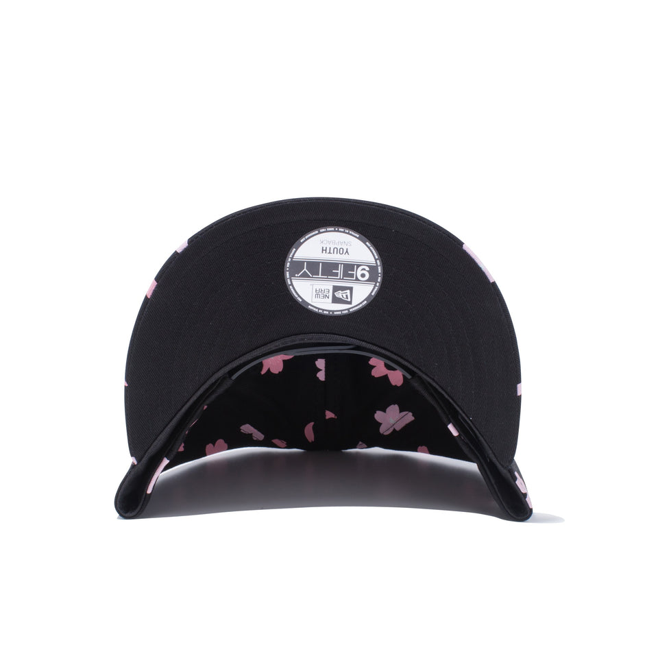 Youth 9FIFTY 桜 ニューヨーク・ヤンキース オールオーバープリント ブラック