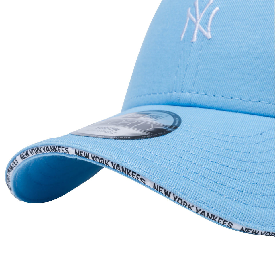 Youth 9FORTY ベーシックファブリックス ニューヨーク・ヤンキース サンドイッチバイザー オーガストブルー