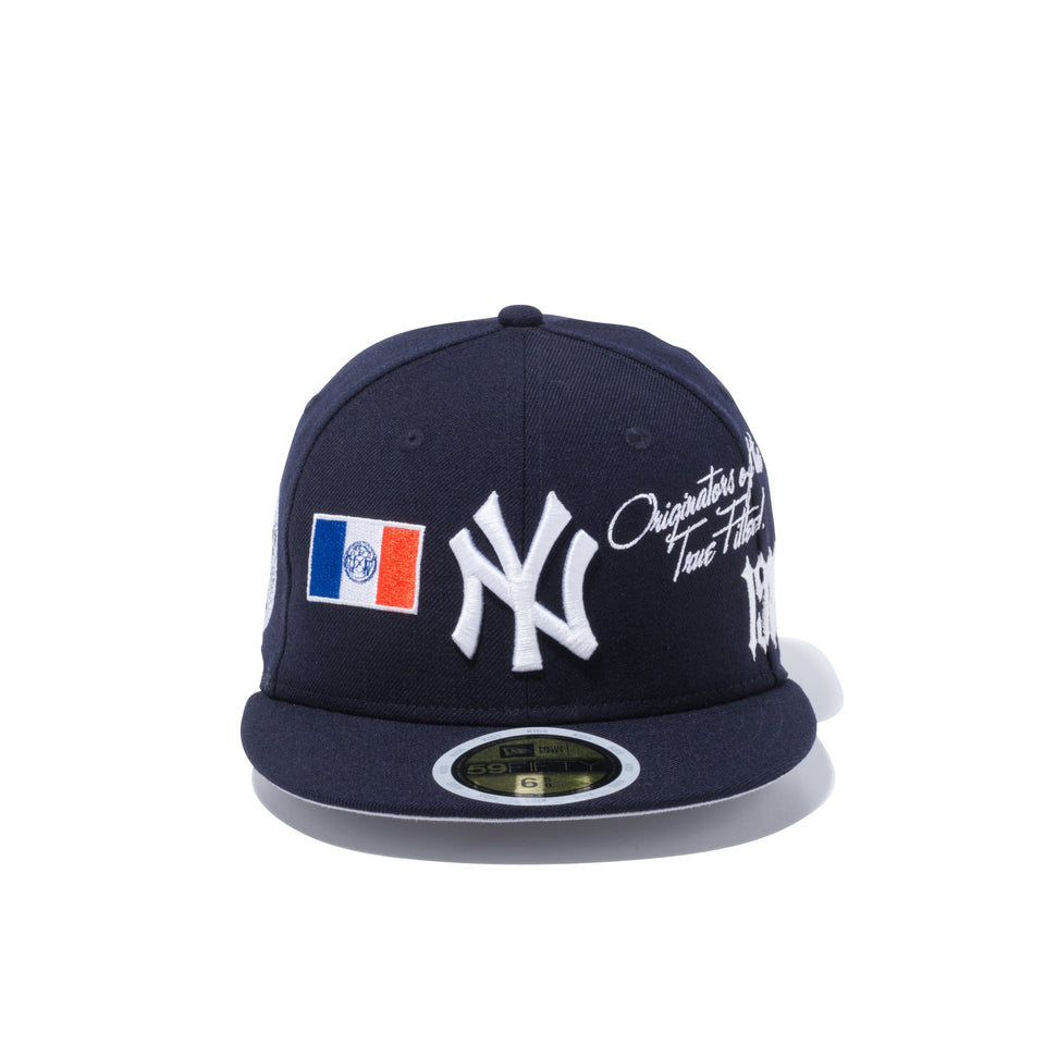 Kid's 59FIFTY New Era 1920-2020 ニューヨーク・ヤンキース ネイビー × ホワイト グレーアンダーバイザー