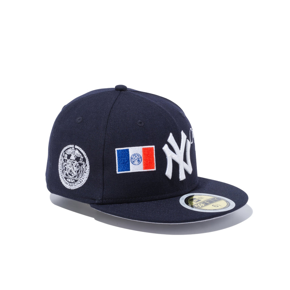 Kid's 59FIFTY New Era 1920-2020 ニューヨーク・ヤンキース ネイビー × ホワイト グレーアンダーバイザー
