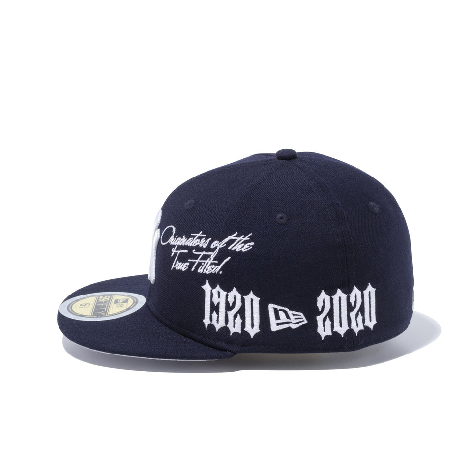 Kid's 59FIFTY New Era 1920-2020 ニューヨーク・ヤンキース ネイビー × ホワイト グレーアンダーバイザー