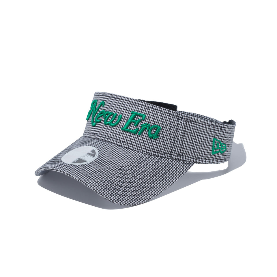 【ゴルフ】 WOMEN'S サンバイザー ハウンズトゥース New Era ロゴ