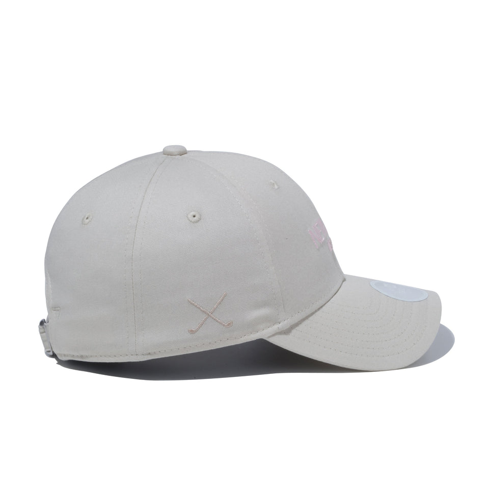 【ゴルフ】 WOMEN'S 9FORTY クロスストラップ ストレッチコットン ウォッシャブル ニューエラ 1920 ストーン