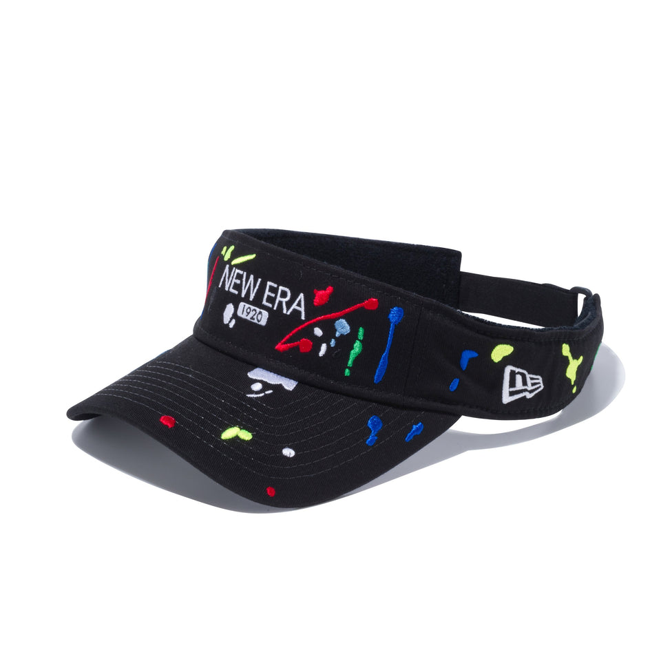 【ゴルフ】 サンバイザー スプラッシュエンブロイダリー NEW ERA 1920 ロゴ ブラック