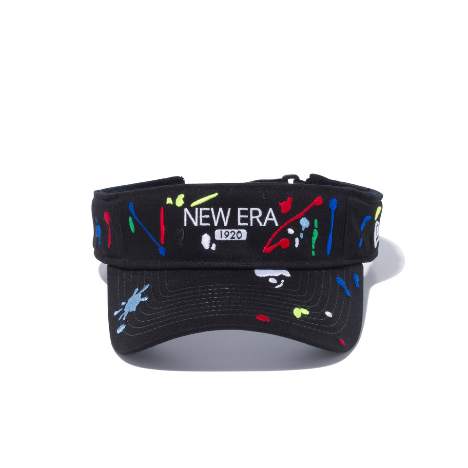 【ゴルフ】 サンバイザー スプラッシュエンブロイダリー NEW ERA 1920 ロゴ ブラック