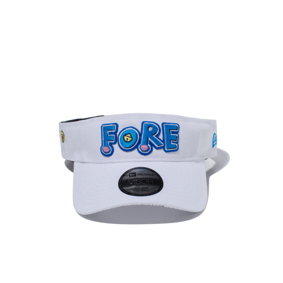 【ゴルフ】 サンバイザー ドラえもん FORE ホワイト