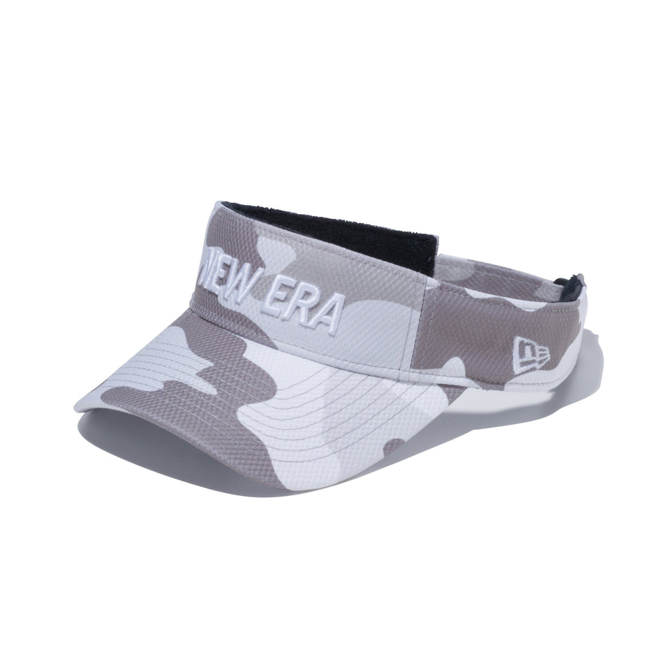 【ゴルフ】 サンバイザー ダイアモンドエラ NEW ERA ロゴ グレーカモプリント