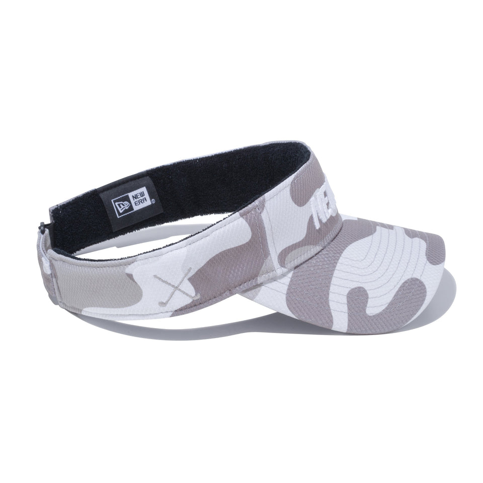 【ゴルフ】 サンバイザー ダイアモンドエラ NEW ERA ロゴ グレーカモプリント
