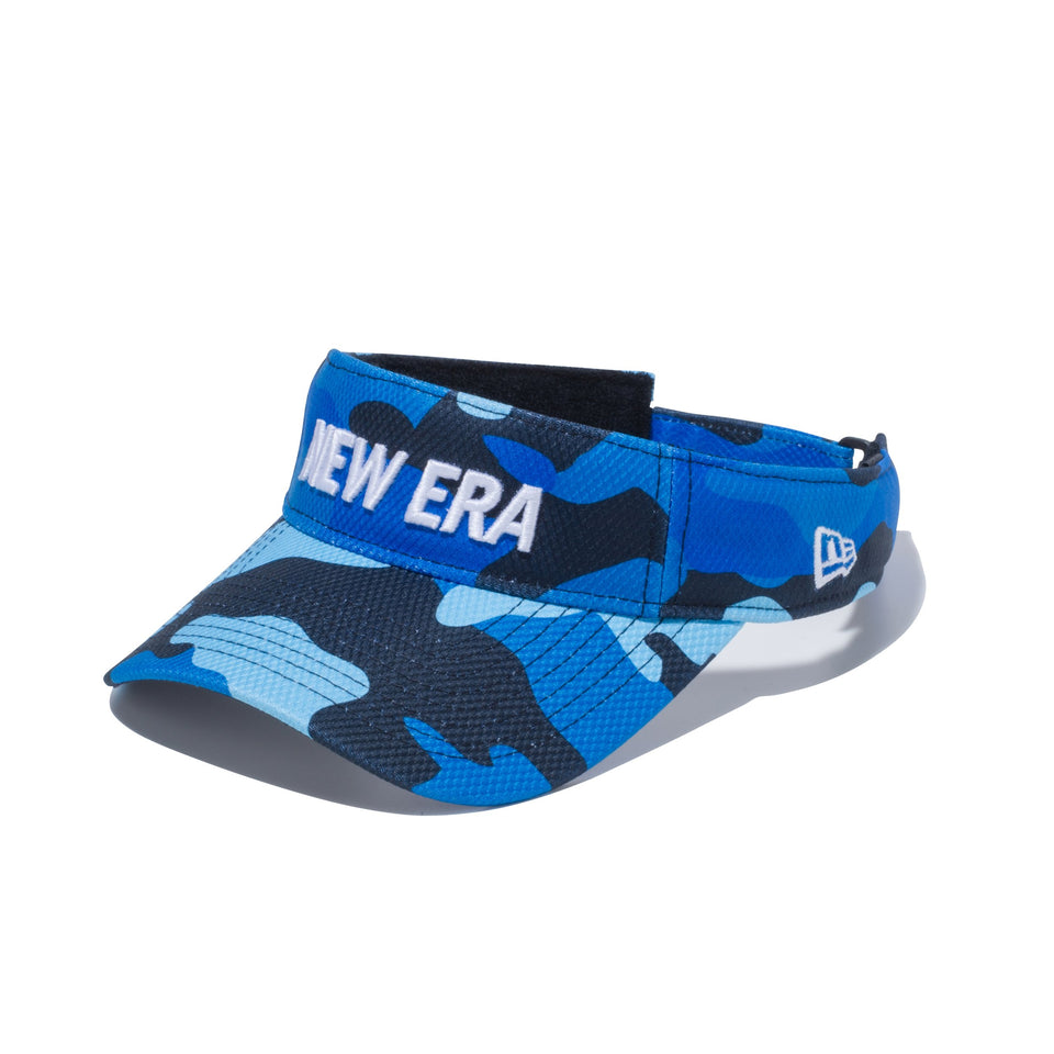 【ゴルフ】 サンバイザー ダイアモンドエラ NEW ERA ロゴ ブルーカモプリント