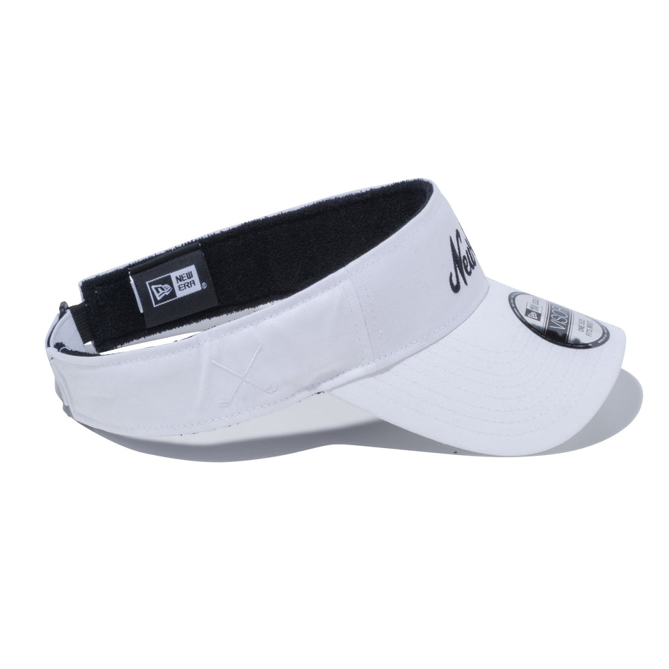 【ゴルフ】 サンバイザー ストレッチコットン ウォッシャブル New Era ロゴ ホワイト