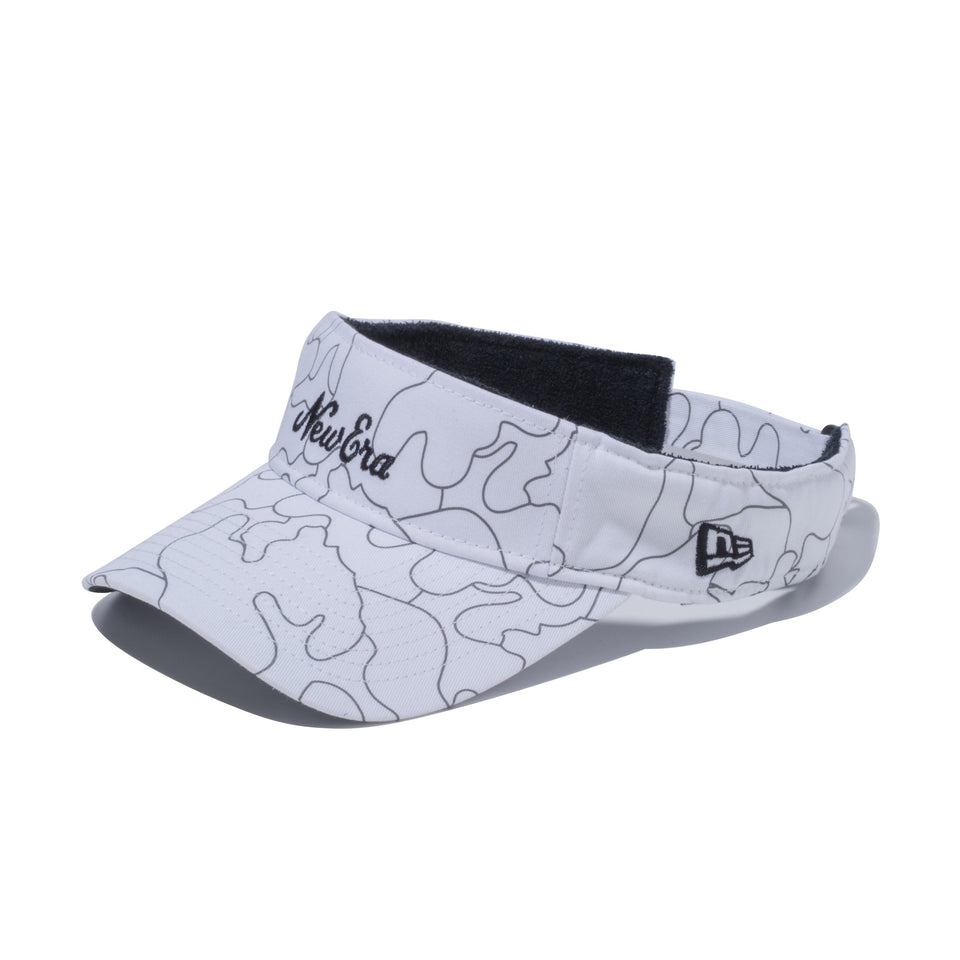 【ゴルフ】 サンバイザー ハンターラインカモ New Era ロゴ ホワイト