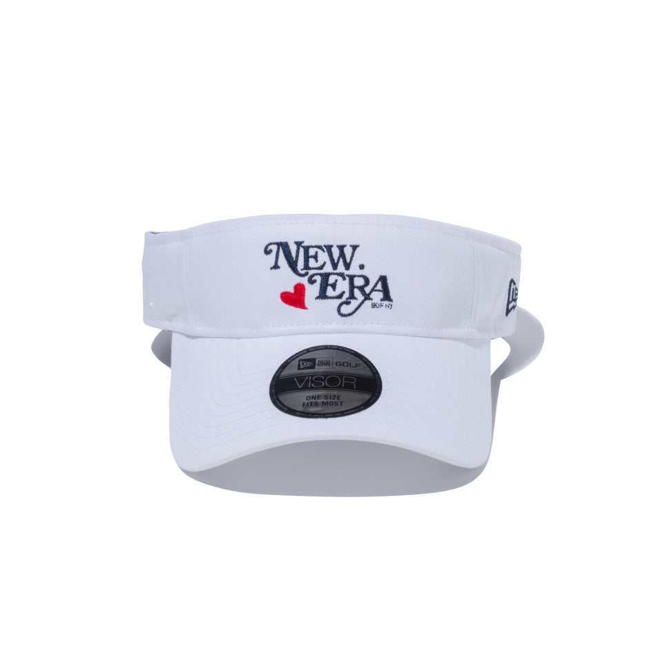 【ゴルフ】 サンバイザー On Par ニューエラハート NEW ERA ロゴ ホワイト