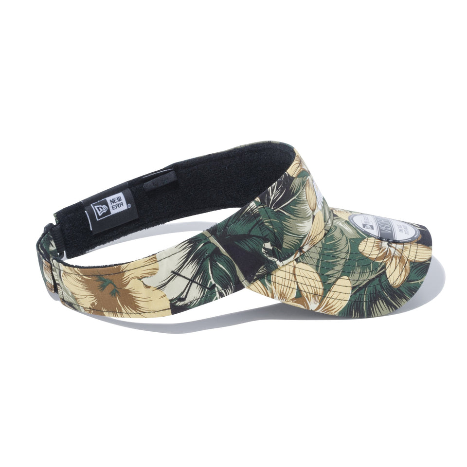 【ゴルフ】 サンバイザー New Era オールドロゴ ブラックイエローボタニカル