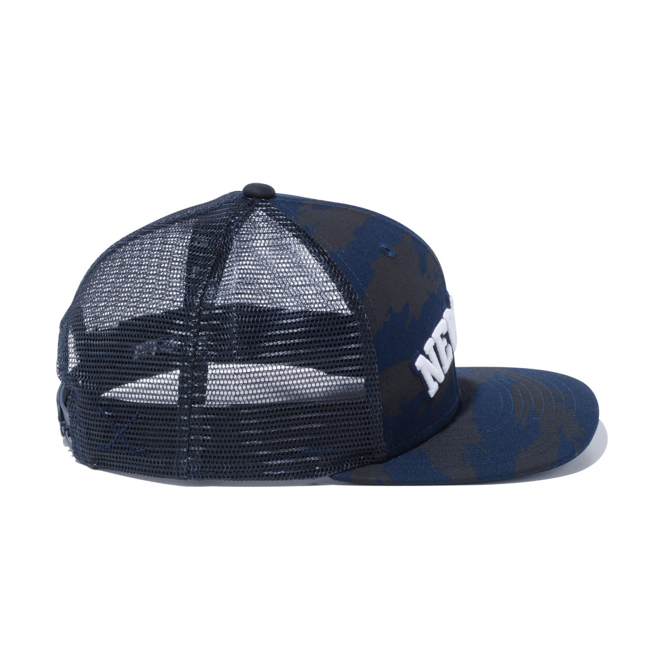 【ゴルフ】 9FIFTY Original Fit トラッカー タイガーストライプカモ アーチロゴ ネイビー