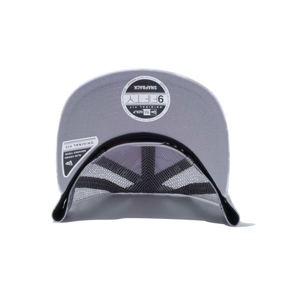 【ゴルフ】 9FIFTY Original Fit トラッカー タイガーストライプカモ アーチロゴ グレー