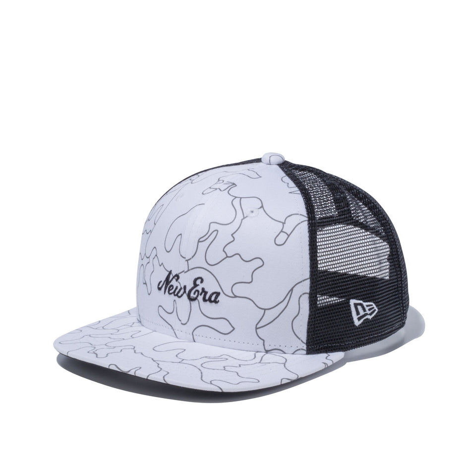 【ゴルフ】 9FIFTY Original Fit トラッカー ハンターラインカモ New Era ロゴ ホワイト