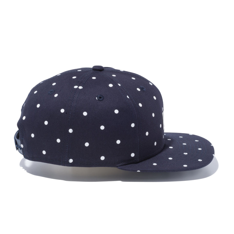 【ゴルフ】 9FIFTY Original Fit ドット ウーブンパッチ ネイビー / ホワイトドットプリント