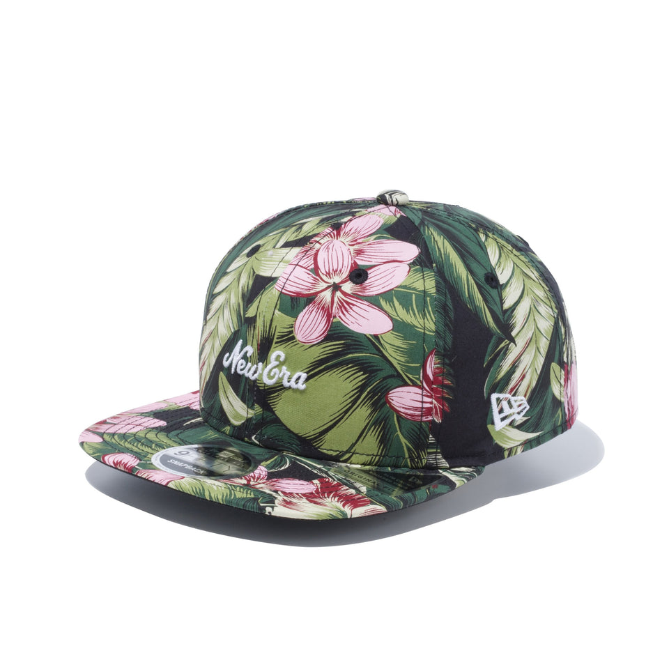 【ゴルフ】 9FIFTY Original Fit ボタニカル New Era オールドロゴ ブラックレッドボタニカル
