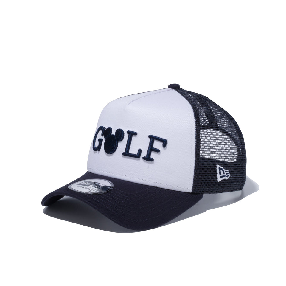 【ゴルフ】 9FORTY A-Frame トラッカー ディズニー GOLF ミッキーマウス シルエットホワイト ネイビーメッシュ