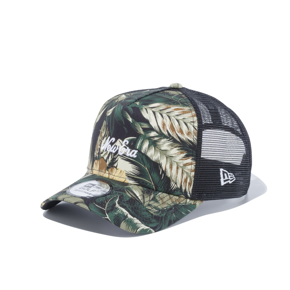 【ゴルフ】 9FORTY A-Frame トラッカー ボタニカル New Era オールドロゴ ブラックイエローボタニカル