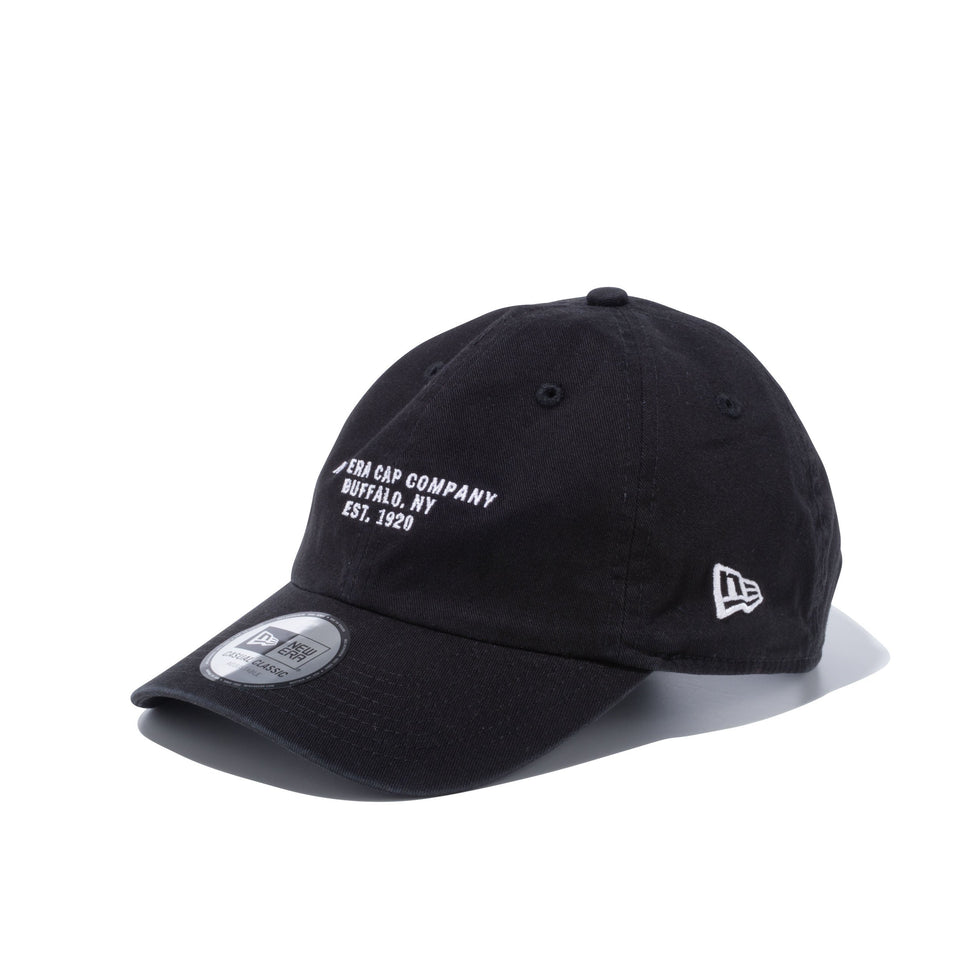 Casual Classic リアストラップエンブロイダリー NEW ERA CAP COMPANY ブラック × ホワイト
