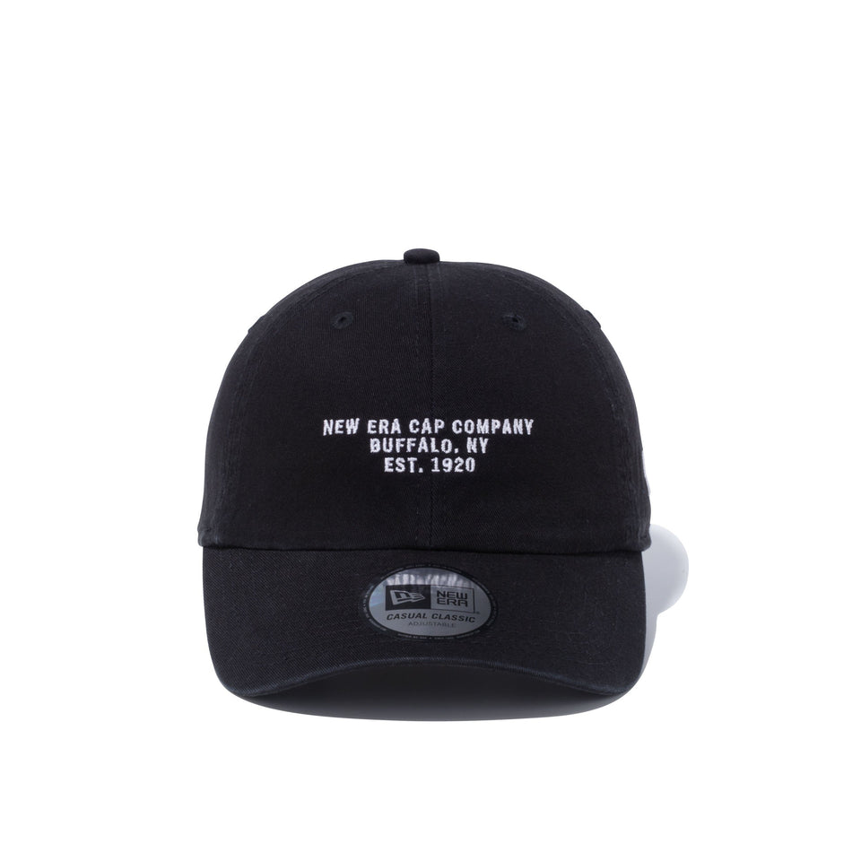 Casual Classic リアストラップエンブロイダリー NEW ERA CAP COMPANY ブラック × ホワイト