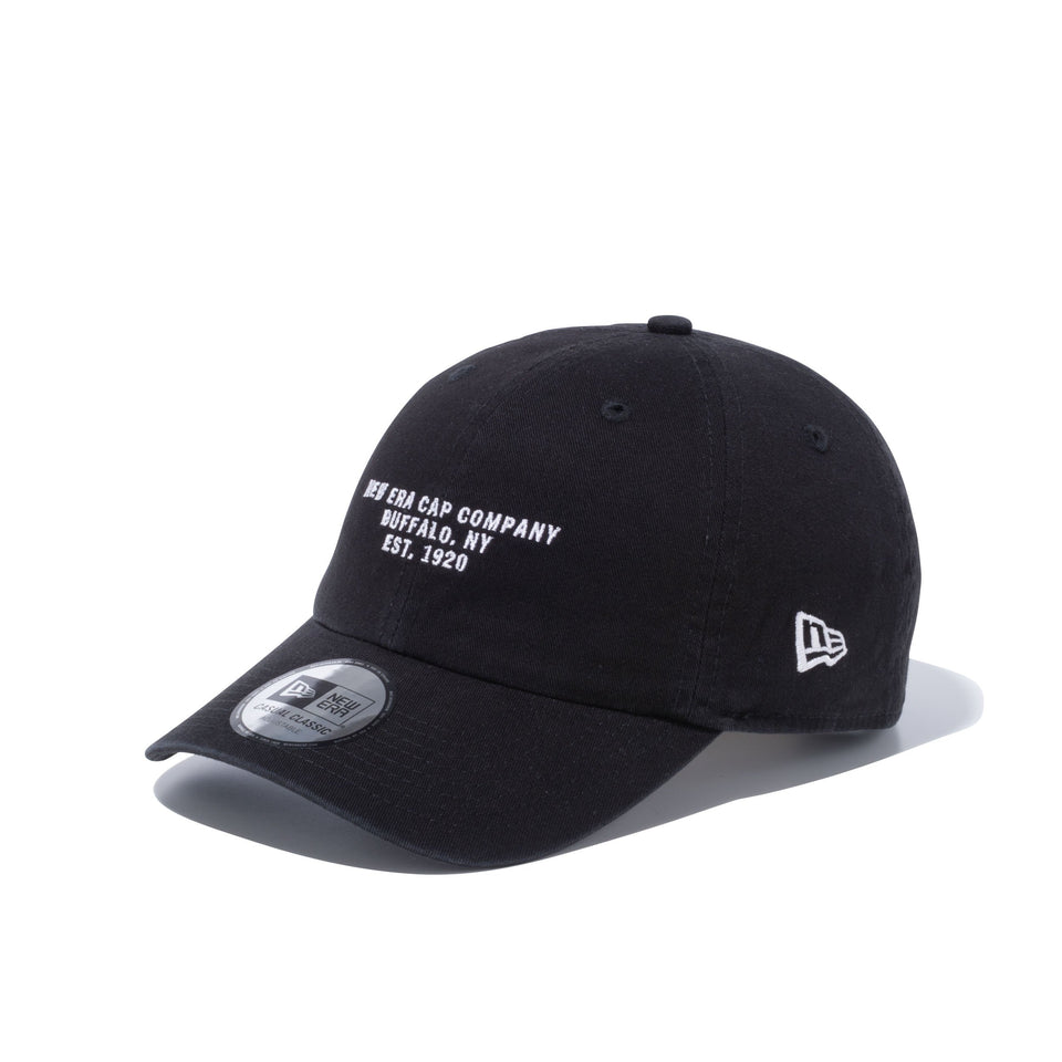 Casual Classic リアストラップエンブロイダリー NEW ERA CAP COMPANY ブラック × ホワイト