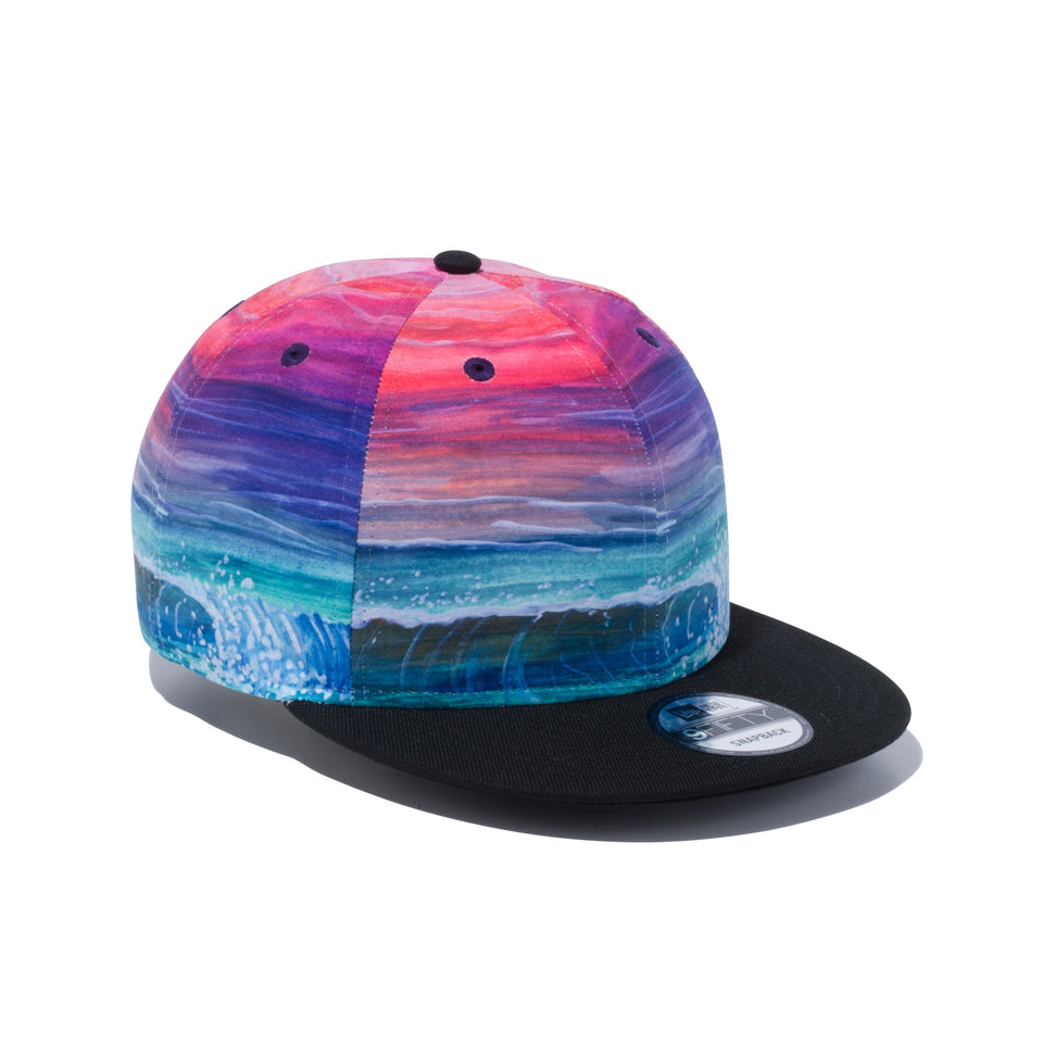 9FIFTY ユートピア オールオーバープリント ブラックバイザー ホワイトフラッグ