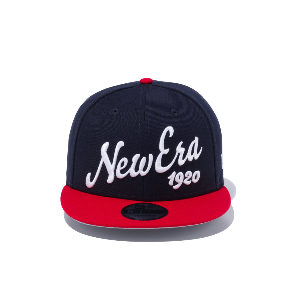 9FIFTY ビッグロゴ New Era 1920 ネイビー × ホワイト レッドバイザー