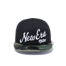 9FIFTY ビッグロゴ New Era 1920 ブラック × ホワイト ウッドランドカモバイザー