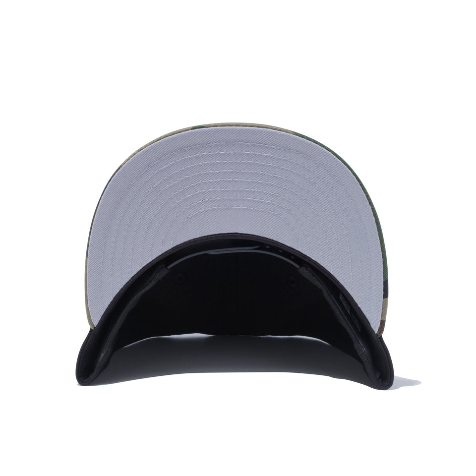 9FIFTY ビッグロゴ New Era 1920 ブラック × ホワイト ウッドランドカモバイザー