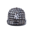 9FIFTY スタッズファブリック ニューヨーク・ヤンキース シルバー オールオーバープリント