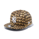 9FIFTY スタッズファブリック ニューヨーク・ヤンキース ゴールド オールオーバープリント