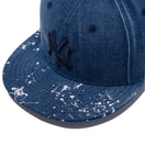9FIFTY スプラッシュペイント ニューヨーク・ヤンキース ウォッシュドデニム ホワイトスプラッシュペイントバイザー