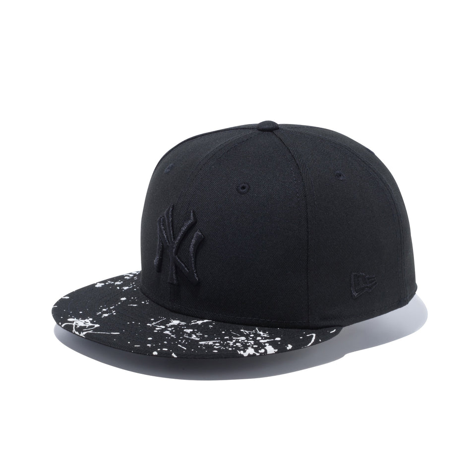 9FIFTY スプラッシュペイント ニューヨーク・ヤンキース ブラック ホワイトスプラッシュペイントバイザー