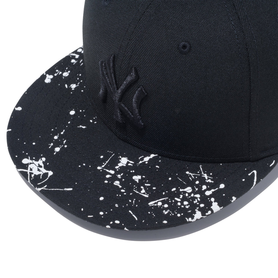 9FIFTY スプラッシュペイント ニューヨーク・ヤンキース ブラック ホワイトスプラッシュペイントバイザー