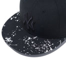 9FIFTY スプラッシュペイント ニューヨーク・ヤンキース ブラック ホワイトスプラッシュペイントバイザー